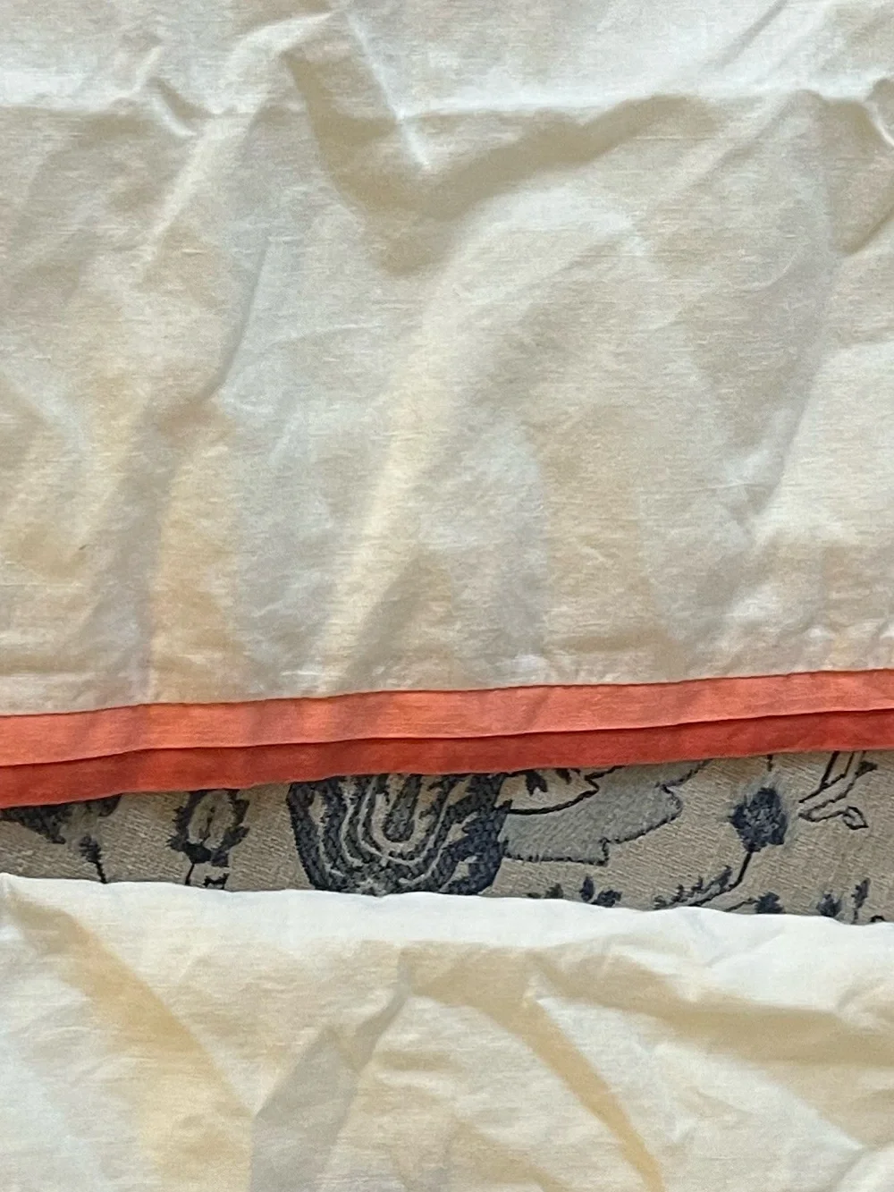 Tommy Bahama European Square Pillow Shams white/coral trim 26
